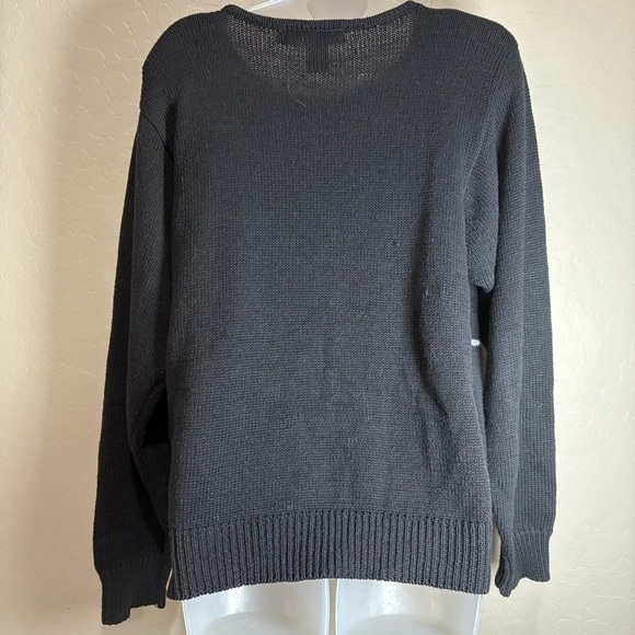 Ugly Christmas Sweater Black with Sparkly Embellishments Vintage L - Picture 13 of 15